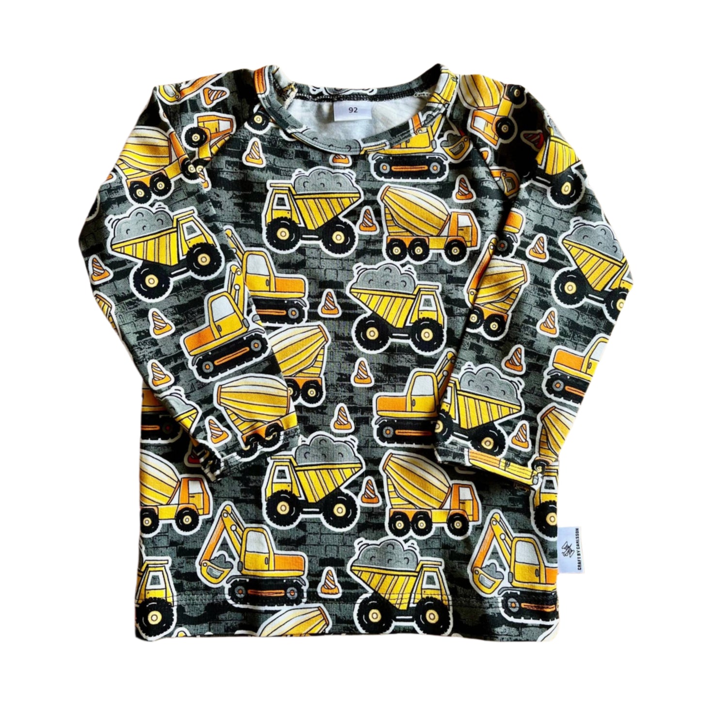Tröja lång ärm - Gula maskiner