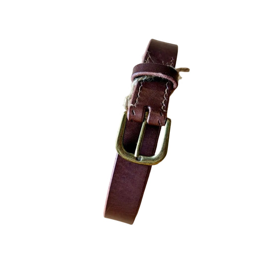 Handgjort läderbälte - svenskt läder - bredd 25mm