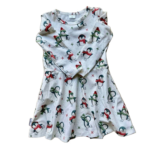 Klänning - Pingviner på skridsko