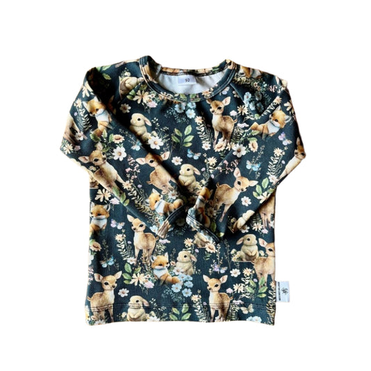 Tröja lång ärm - Rävar, rådjur och kaniner