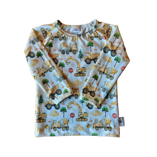 Tröja lång ärm - Gula maskiner