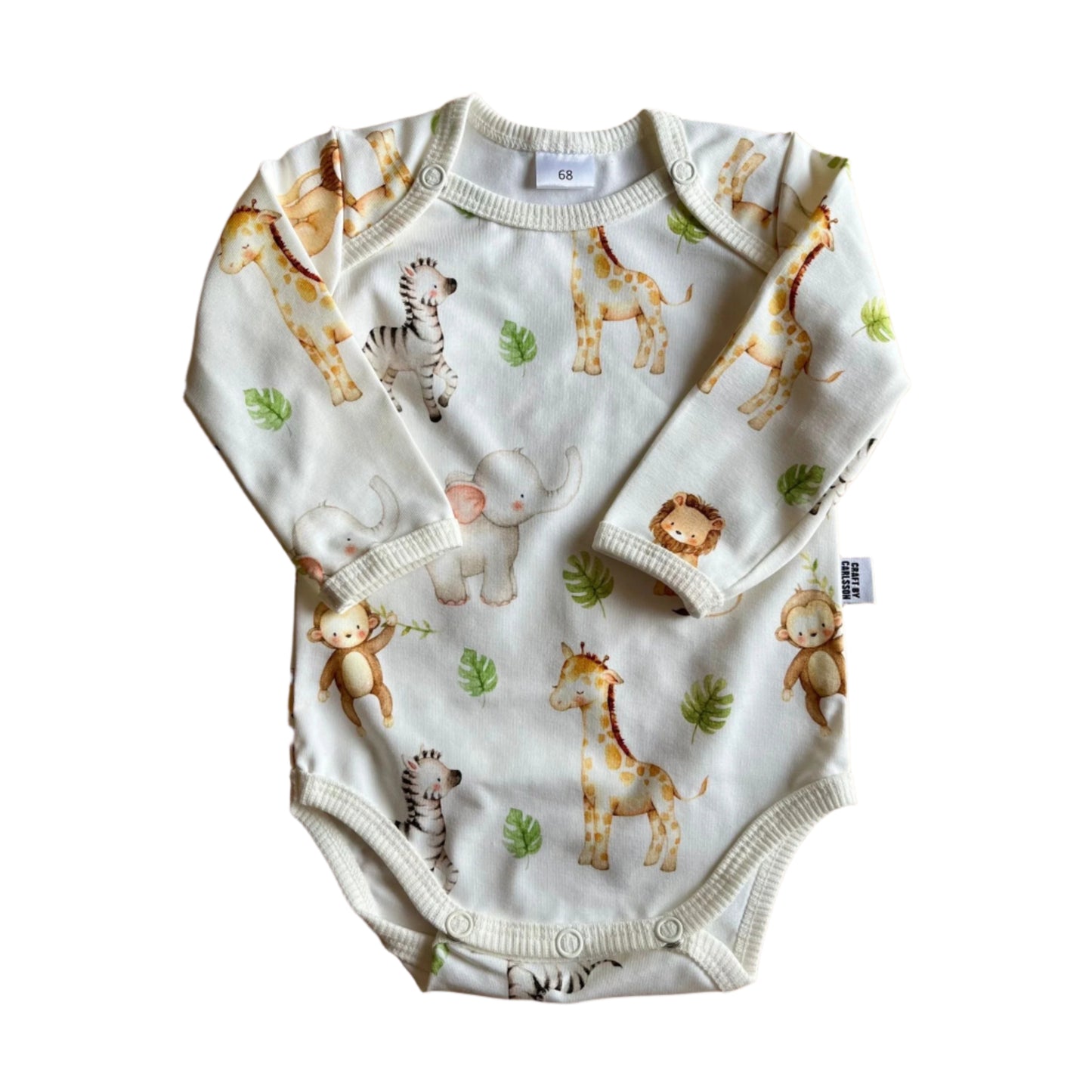 babybody-safaridjur-ekologisk bomull-Sverige